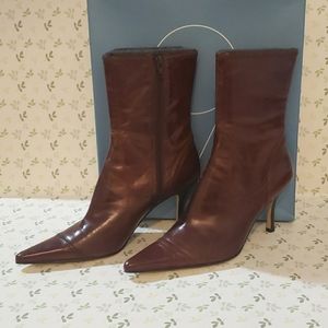 NEW Nine West Brown Leather Boots sz8.5